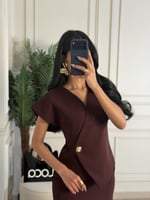 طقم رسمي ناعم مع فتحه جانبيه