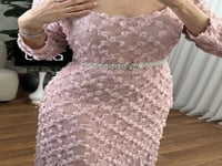 فستان وردي مورد