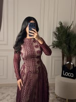 فستان ناعم بلون عودي