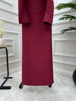 فستان عودي ناعم بأكمام