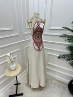 جلابية بيج قطعتين