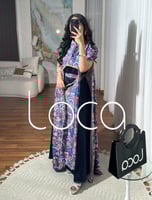 جلابيه قطعتين باللون الكحلي