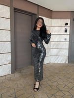 فستان رصاصي سهره