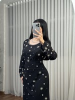 فستان اسود لولو وكرستال