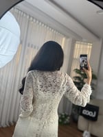 فستان راقي دانتيل بتفاصيل فخمة