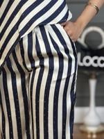 طقم بلوزه وبنطلون بخطوط ملونه من لوكا فاشن