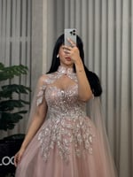 فستان سهره راقي تل مطرز