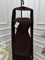 فستان ناعم بلون الموكا موس