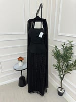 فستان سهره اسود مطرز