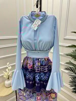 فستان ناعم مع طباعه مميزه