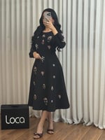 فستان ناعم اسود