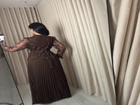 فستان ناعم بني