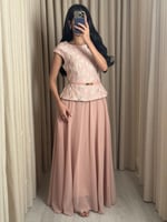 فستان ناعم وردي