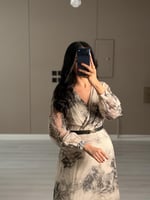 فستان ناعم مموج