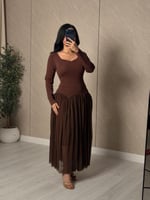 فستان ناعم باكمام