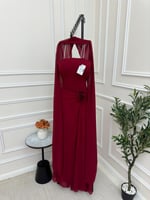 فستان احمر ناعم