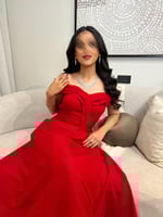 فستان ناعم احمر انيق