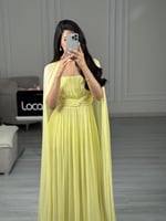 فستان سهره ناعم اصفر