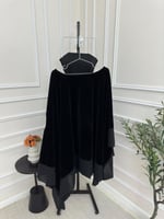 جمبسوت اسود مع شال مخمل