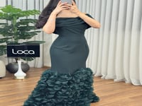 فستان سهره باللون الاخضر