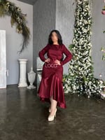 فستان عودي تفته انيق