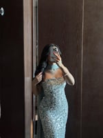 فستان سهره من لوكا مع شال