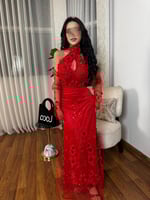 فستان سهره مطرز ماسك من لوكا فاشن