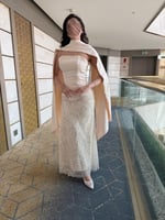 فستان سهره مع شال