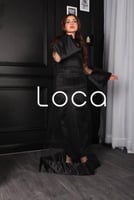 فستان اسود ناعم