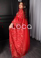 جلابيه قطعتين تطريز كمبيوتر