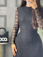 فستان ناعم باكمام