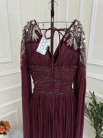 فستان سهره عودي مطرز