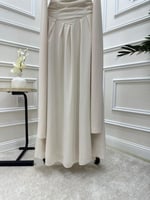 فستان ناعم بيج مع شال