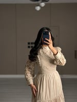 فستان ناعم بيج