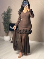 طقم ناعم وراقي بلون بني