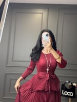 طقم بتصميم مميز باللون العودي من لوكا فاشن