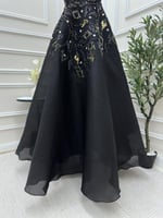 فستان سهره اسود بتطريز