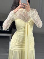 فستان سهره ليموني