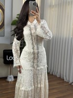 فستان راقي دانتيل بتفاصيل فخمة