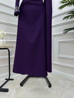 فستان ناعم بأكمام باللون الليلكي