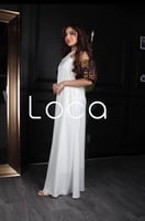 جلابيه ناعمه باللون الابيض