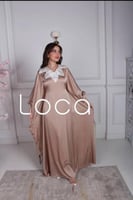 جلابية أنيقه باللون البيج