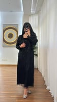 فستان سهره اسود مع جاكيت