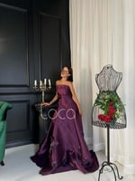 فستان سهرة ميكادو لون موف