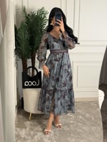 فستان ناعم مشجر