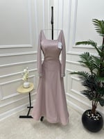 فستان سهره انيق باللون الوردي