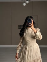 فستان ناعم بيج