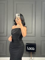 فستان سهره اسود مميز