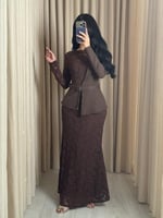 فستان ناعم بني