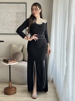 فستان ناعم بتطريز مميز